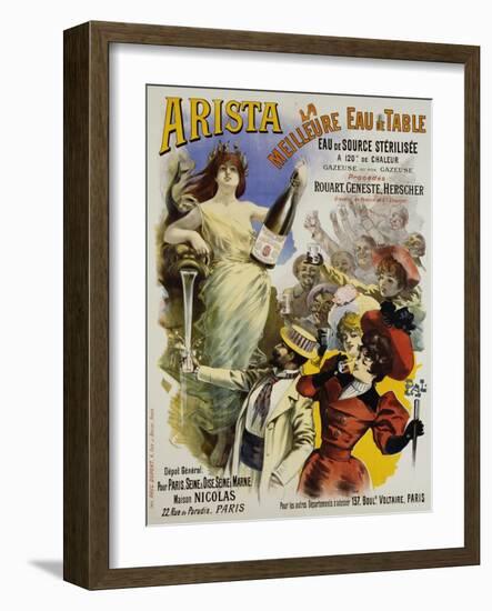 Arista Mineral Water Advertisement Poster-null-Framed Giclee Print