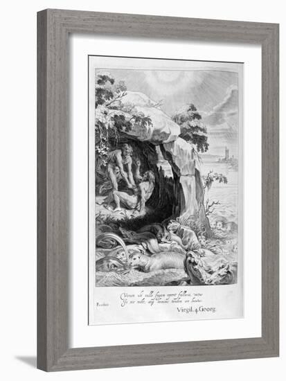 Aristeus Compels Proteus to Reveal His Oracles, 1655-Michel de Marolles-Framed Giclee Print