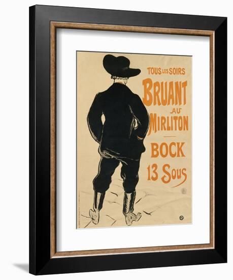 Aristide Bruant, 1893-Henri de Toulouse-Lautrec-Framed Giclee Print