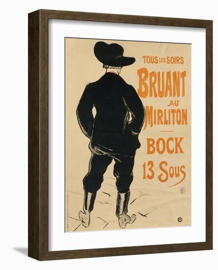 Aristide Bruant, 1893-Henri de Toulouse-Lautrec-Framed Giclee Print