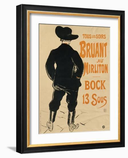 Aristide Bruant, 1893-Henri de Toulouse-Lautrec-Framed Giclee Print