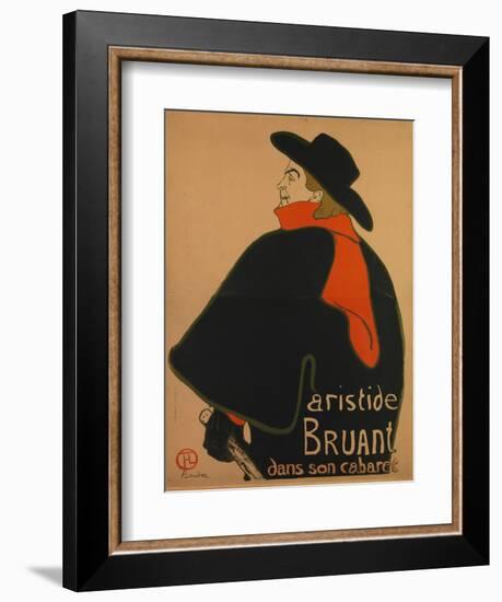 Aristide Bruant, at His Cabaret, 1893-Henri de Toulouse-Lautrec-Framed Giclee Print