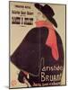 Aristide Bruant Dans Son Cabaret, 1893 (Colour Litho)-Henri de Toulouse-Lautrec-Mounted Giclee Print