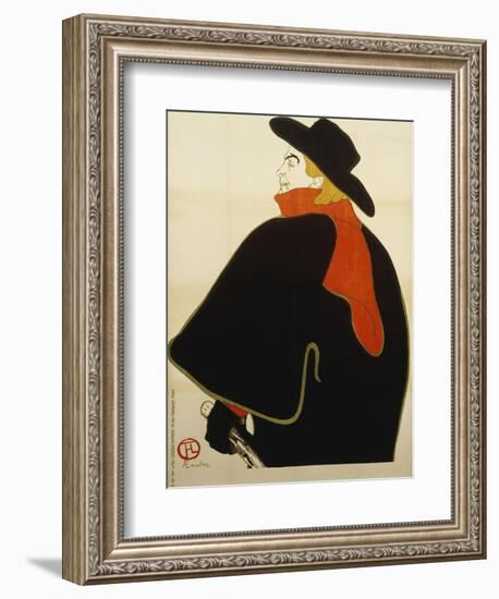 Aristide Bruant Dans Son Cabaret, 1893-Henri de Toulouse-Lautrec-Framed Giclee Print