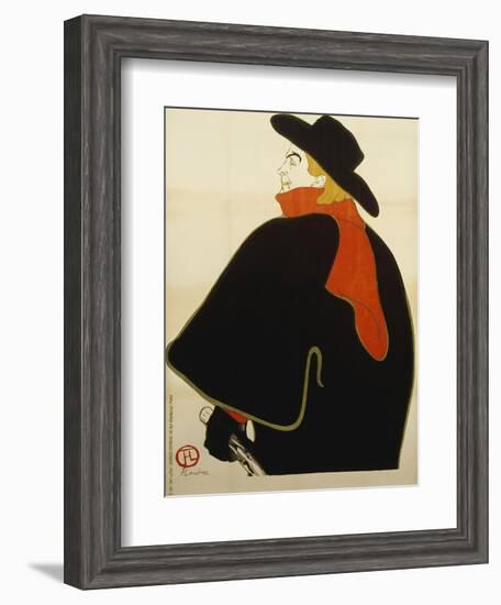 Aristide Bruant Dans Son Cabaret, 1893-Henri de Toulouse-Lautrec-Framed Giclee Print