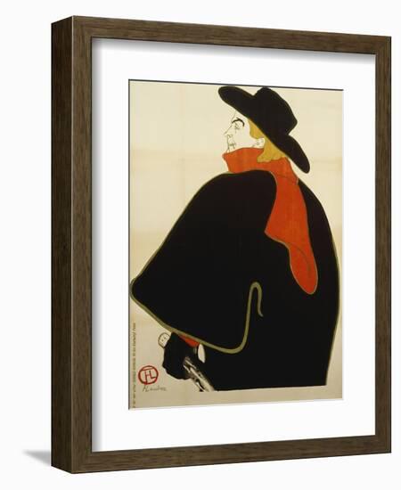 Aristide Bruant Dans Son Cabaret, 1893-Henri de Toulouse-Lautrec-Framed Giclee Print