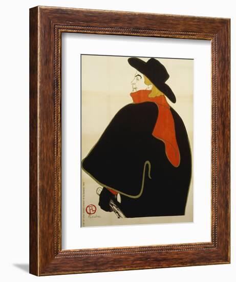 Aristide Bruant Dans Son Cabaret, 1893-Henri de Toulouse-Lautrec-Framed Giclee Print