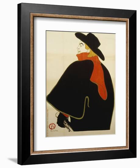 Aristide Bruant Dans Son Cabaret, 1893-Henri de Toulouse-Lautrec-Framed Giclee Print