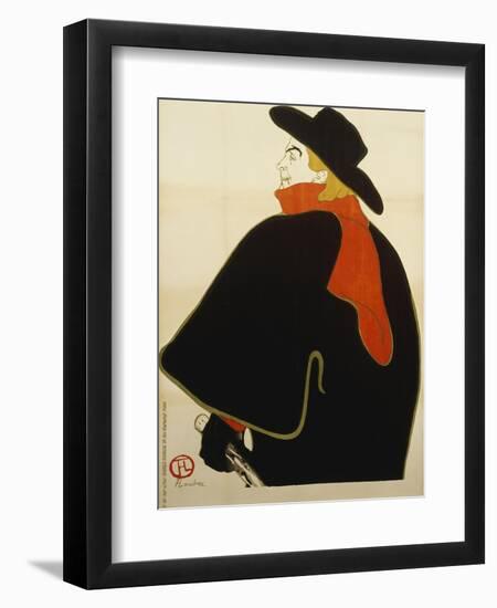 Aristide Bruant Dans Son Cabaret, 1893-Henri de Toulouse-Lautrec-Framed Giclee Print