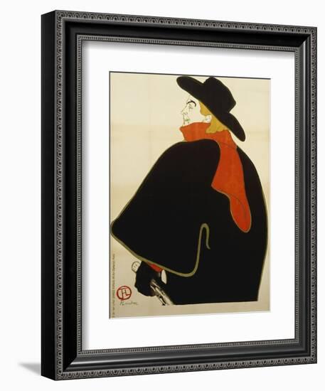 Aristide Bruant Dans Son Cabaret, 1893-Henri de Toulouse-Lautrec-Framed Giclee Print