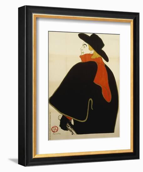 Aristide Bruant Dans Son Cabaret, 1893-Henri de Toulouse-Lautrec-Framed Giclee Print