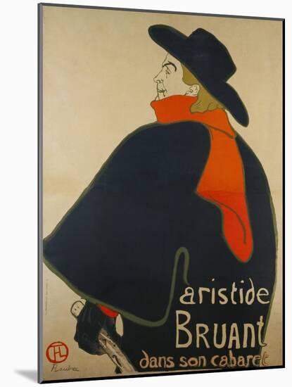 Aristide Bruant Dans Son Cabaret, France, 1893-Henri de Toulouse-Lautrec-Mounted Giclee Print