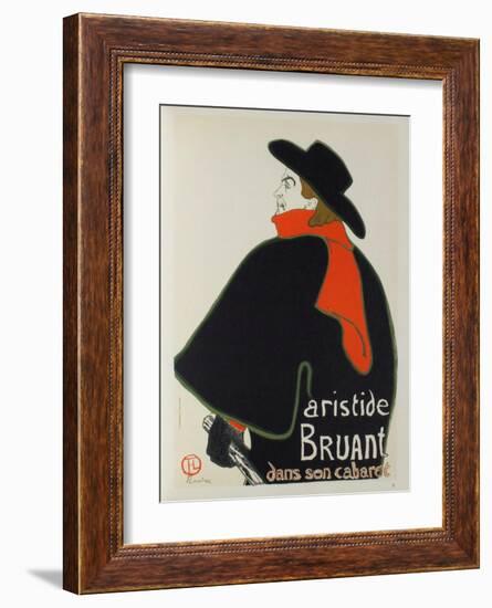 Aristide Bruant dans son cabaret II-Henri de Toulouse-Lautrec-Framed Collectable Print