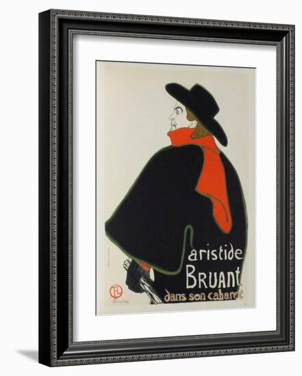Aristide Bruant dans son cabaret II-Henri de Toulouse-Lautrec-Framed Collectable Print
