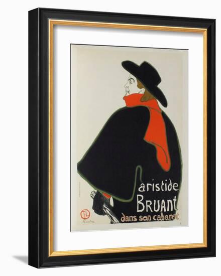 Aristide Bruant dans son cabaret II-Henri de Toulouse-Lautrec-Framed Collectable Print