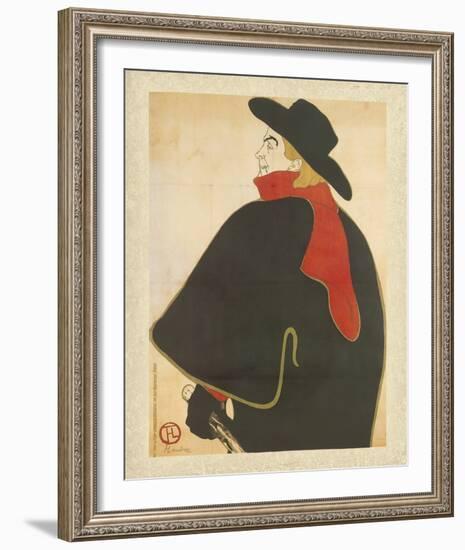 Aristide Bruant dans son cabaret-Henri de Toulouse-Lautrec-Framed Giclee Print