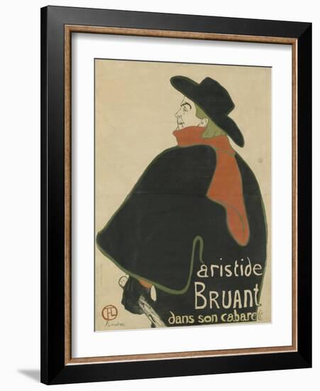 Aristide Bruant, in His Cabaret, 1893-Henri de Toulouse-Lautrec-Framed Giclee Print