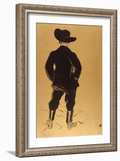 Aristide Bruant in Mirliton, 1893-Henri de Toulouse-Lautrec-Framed Giclee Print