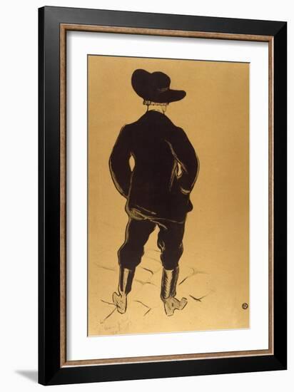 Aristide Bruant in Mirliton, 1893-Henri de Toulouse-Lautrec-Framed Giclee Print