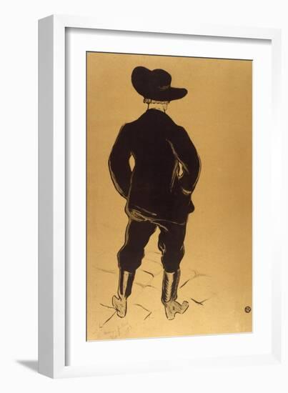 Aristide Bruant in Mirliton, 1893-Henri de Toulouse-Lautrec-Framed Giclee Print