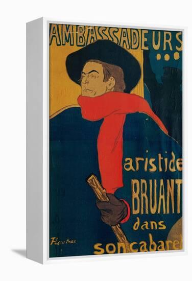 Aristide Bruant, Singer and Composer, at Les Ambassadeurs on the Champs Elysees, Paris, 1892-Henri de Toulouse-Lautrec-Framed Premier Image Canvas