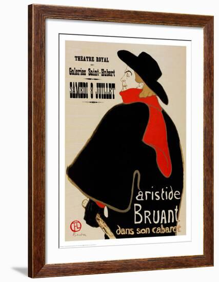Aristide Bruant-Henri de Toulouse-Lautrec-Framed Art Print