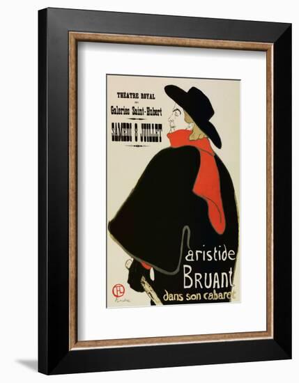 Aristide Bruant-Henri de Toulouse-Lautrec-Framed Premium Giclee Print