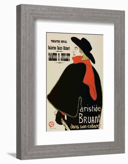 Aristide Bruant-Henri de Toulouse-Lautrec-Framed Premium Giclee Print