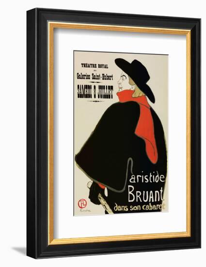 Aristide Bruant-Henri de Toulouse-Lautrec-Framed Premium Giclee Print