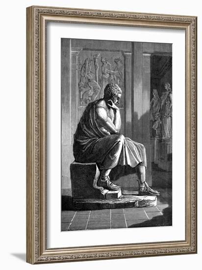 Aristotle (384-322 B), Ancient Greek Philosopher and Scientist-null-Framed Giclee Print