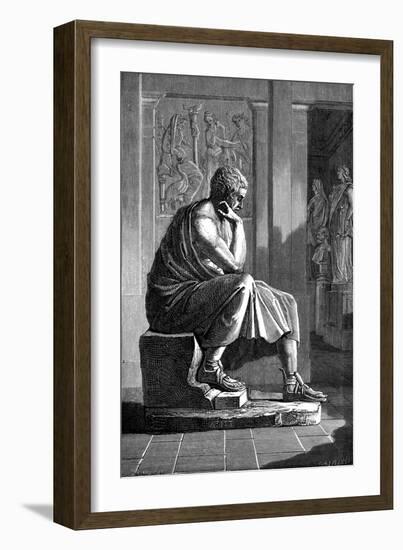 Aristotle (384-322 B), Ancient Greek Philosopher and Scientist-null-Framed Giclee Print