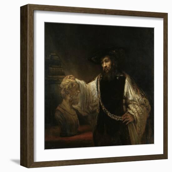 Aristotle (384-322 BC) with a Bust of Homer, 1653-Rembrandt van Rijn-Framed Giclee Print