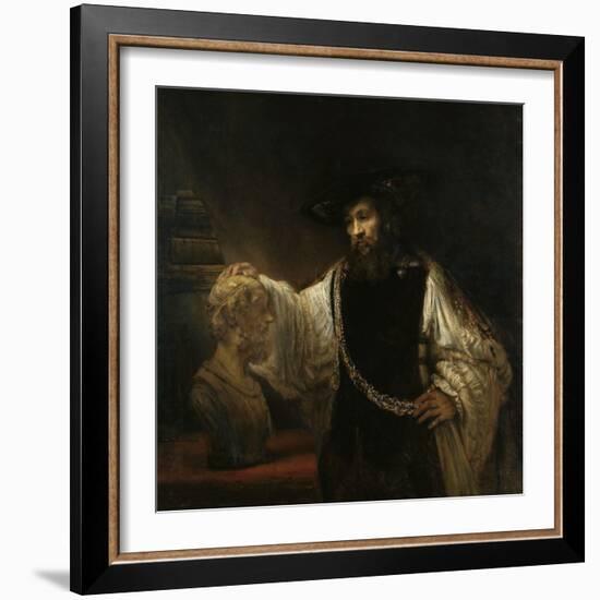 Aristotle (384-322 BC) with a Bust of Homer, 1653-Rembrandt van Rijn-Framed Giclee Print