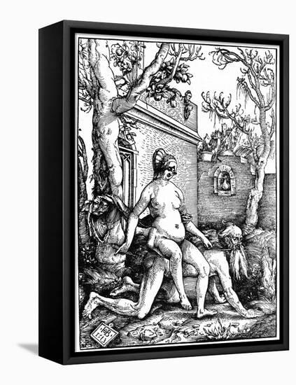 Aristotle and Phyllis, 1513-Hans Baldung-Framed Premier Image Canvas