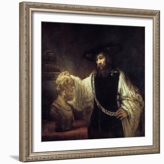 Aristotle before the Bust of Homer, 1653-Rembrandt van Rijn-Framed Giclee Print