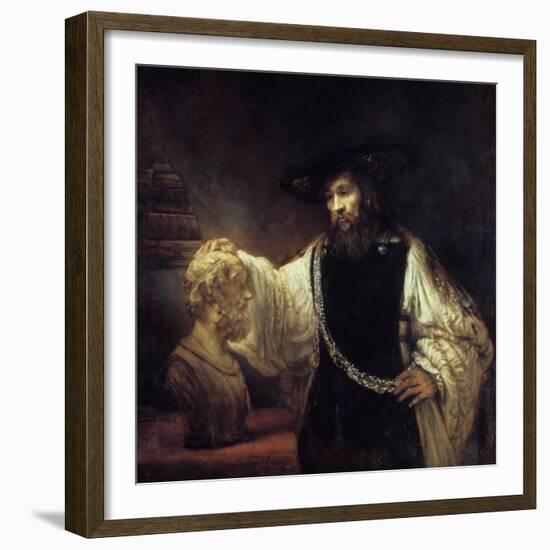 Aristotle before the Bust of Homer, 1653-Rembrandt van Rijn-Framed Giclee Print