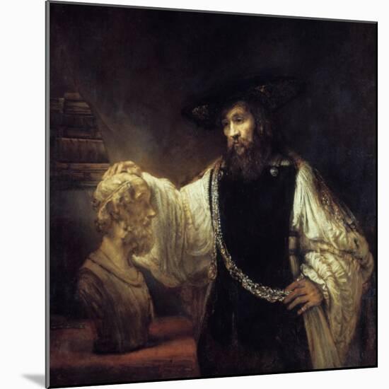 Aristotle before the Bust of Homer, 1653-Rembrandt van Rijn-Mounted Giclee Print