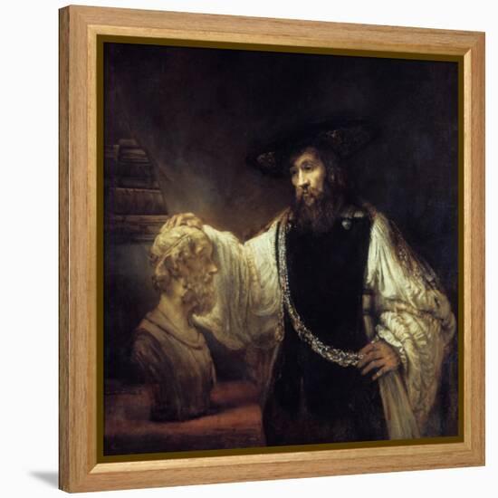 Aristotle before the Bust of Homer, 1653-Rembrandt van Rijn-Framed Premier Image Canvas