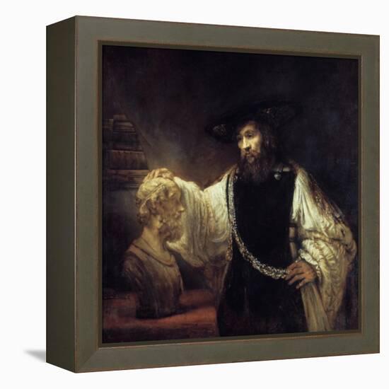 Aristotle before the Bust of Homer, 1653-Rembrandt van Rijn-Framed Premier Image Canvas