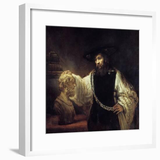 Aristotle before the Bust of Homer, 1653-Rembrandt van Rijn-Framed Giclee Print