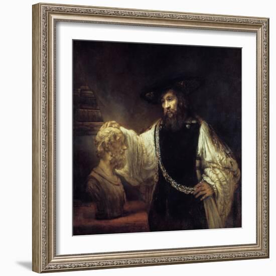 Aristotle before the Bust of Homer, 1653-Rembrandt van Rijn-Framed Giclee Print