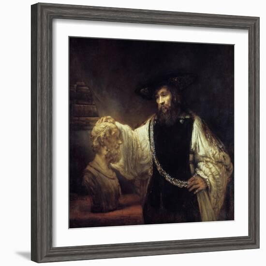 Aristotle before the Bust of Homer, 1653-Rembrandt van Rijn-Framed Giclee Print