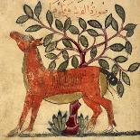 Deer-type, Rabbit and Fox, Standing Over Water-Aristotle ibn Bakhtishu-Framed Giclee Print