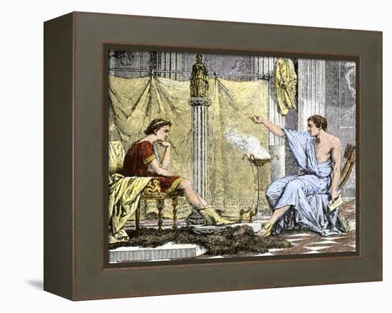 Aristotle Instructing the Young Alexander the Great-null-Framed Premier Image Canvas