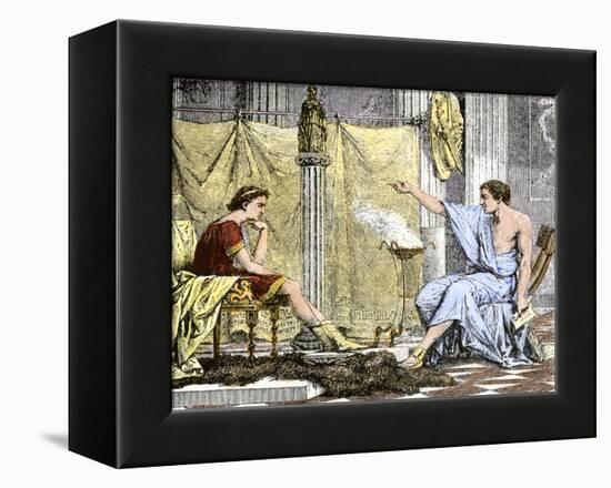 Aristotle Instructing the Young Alexander the Great-null-Framed Premier Image Canvas