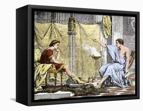 Aristotle Instructing the Young Alexander the Great-null-Framed Premier Image Canvas