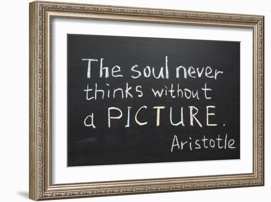 Aristotle Quote-Yury Zap-Framed Art Print