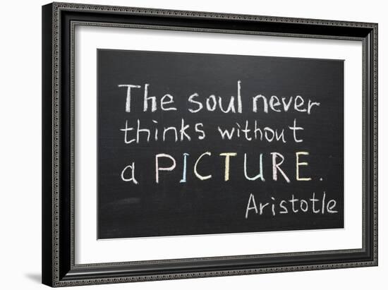 Aristotle Quote-Yury Zap-Framed Art Print