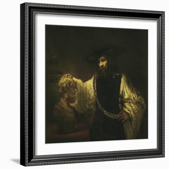 Aristotle with a Bust of Homer-Rembrandt van Rijn-Framed Giclee Print