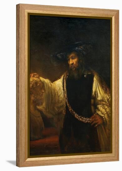 Aristotle with a Bust of Homer-Rembrandt van Rijn-Framed Stretched Canvas